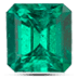 Emerald gemstone with vivid green color