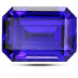 Tanzanite gemstone in deep violet blue