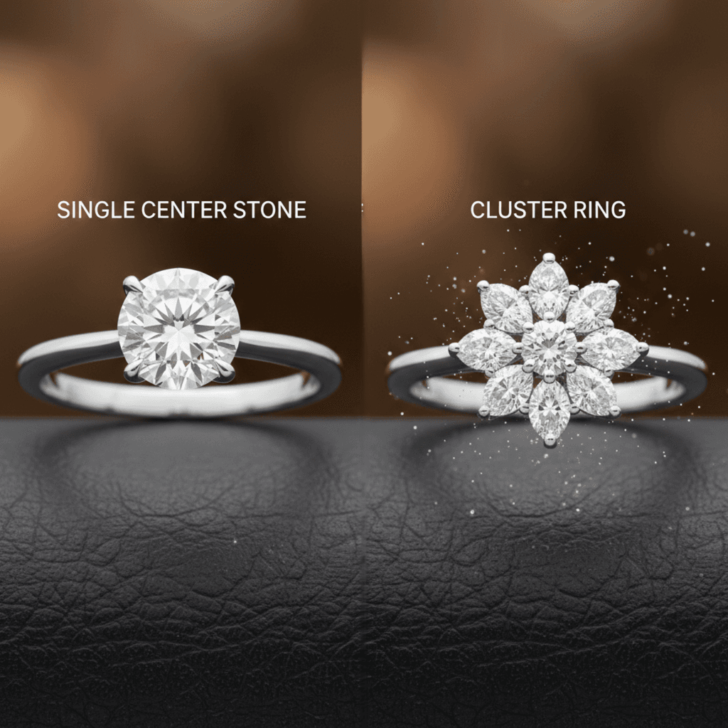 Cluster Ring vs Solitaire: Key Differences, Pros, Cons & How to Tell