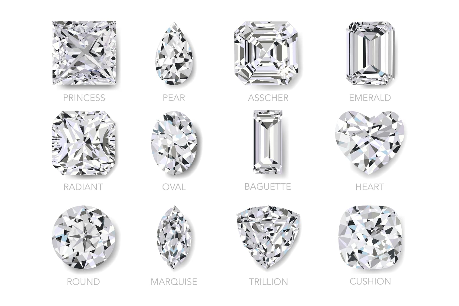 Diamond and gemstone jewelry design visualization