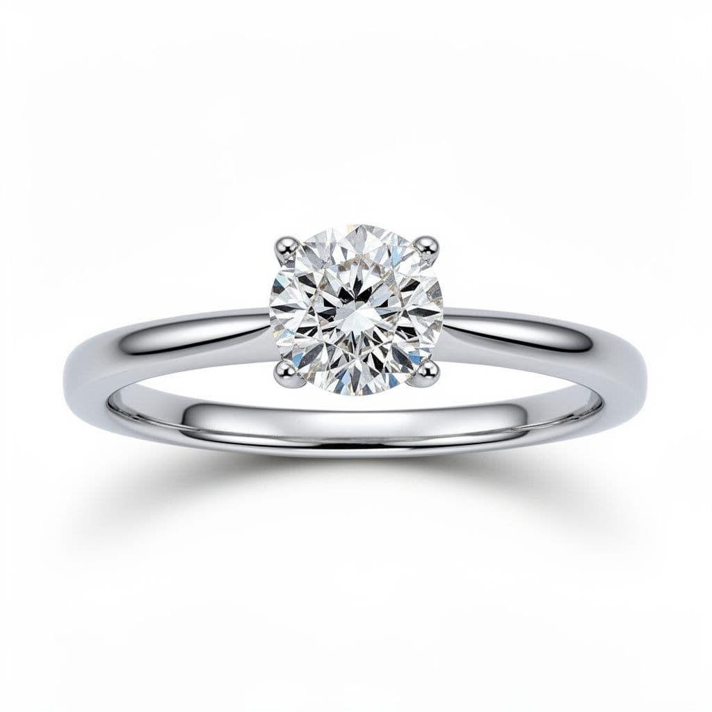 Visual reference showing ring setting details and prong construction